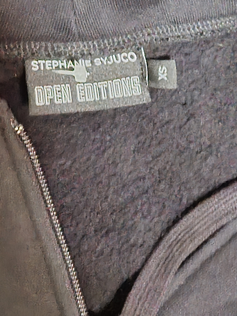 Men's Black Zip-Up Hoodie with Subtle Graphic Panels - Superdry - Picture 2 of 3